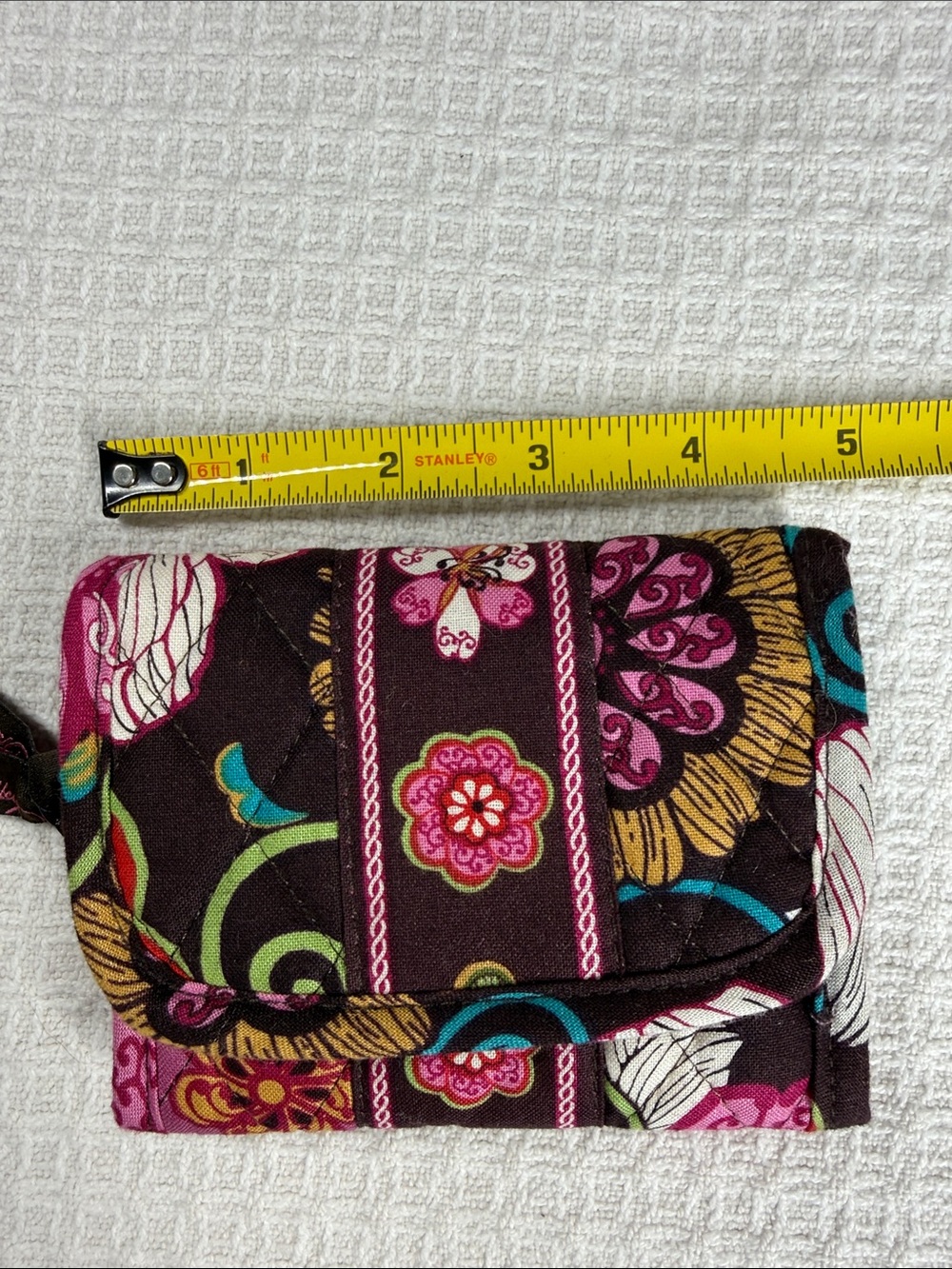Vera Bradley quilted tote in pink Mod Floral pattern with matching small wallet - Picture 14 of 15